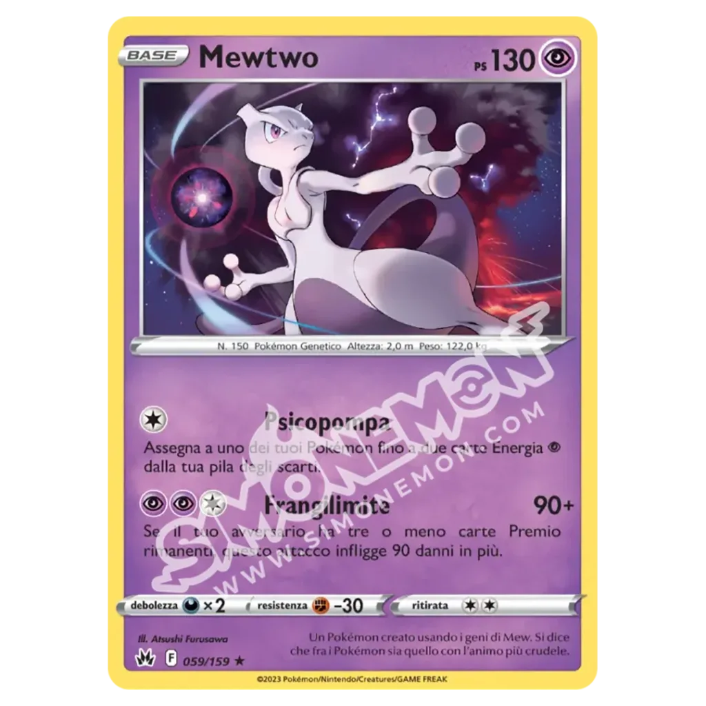 Mewtwo 059/159 Zenit Regale Reverse (IT)