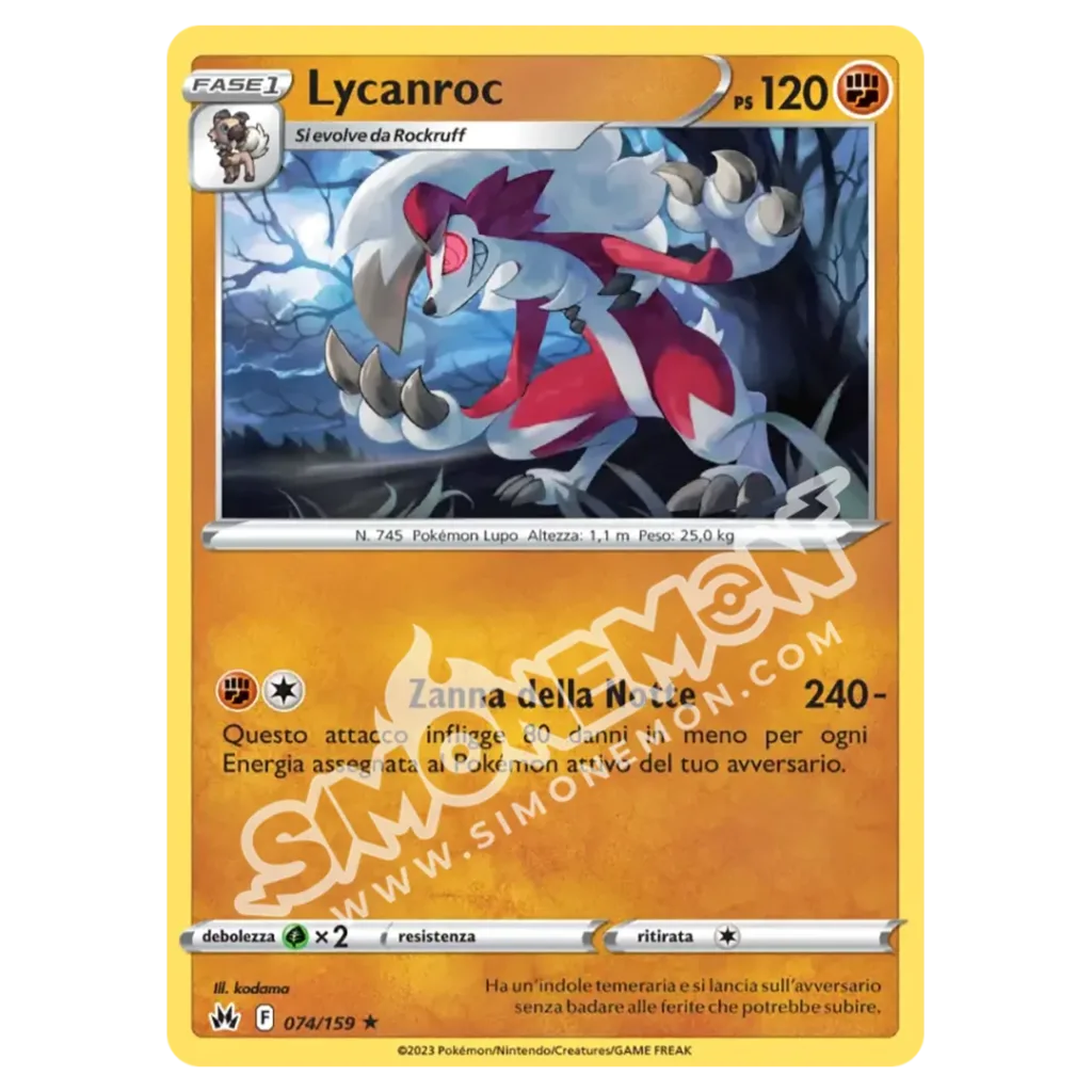 Lycanroc 074/159 Zenit Regale Reverse (IT)