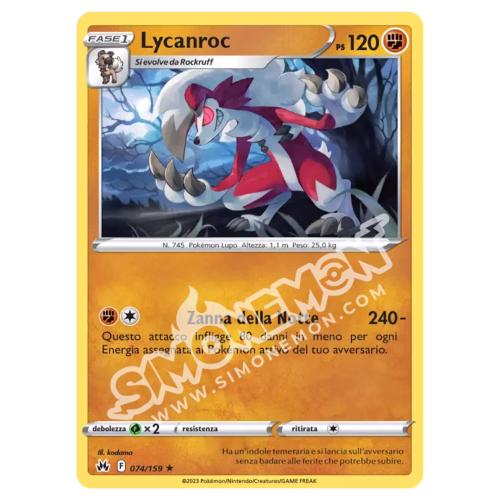 Lycanroc 074/159 Zenit Regale Reverse (IT)