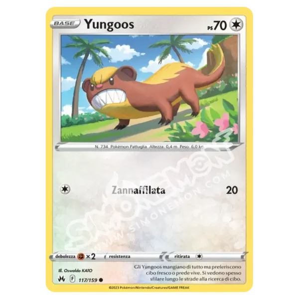 Yungoos 117/159 Zenit Regale Reverse (IT)