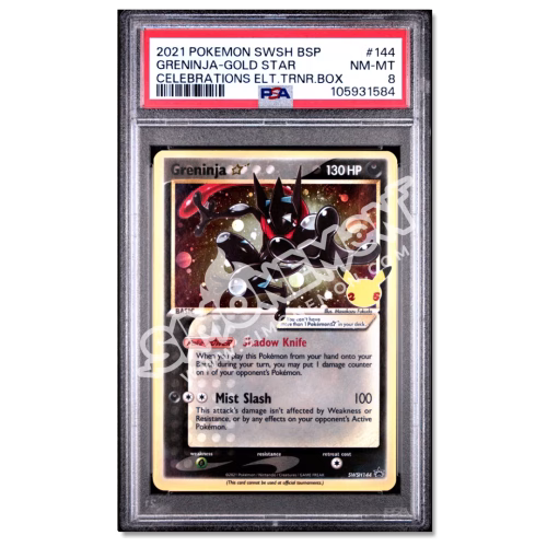 Greninja Gold Star 144 Promo ETB Gran festa PSA 8 (EN)