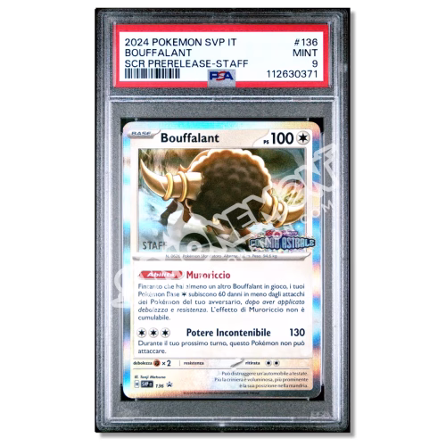 Bouffalant Prerelease STAFF - Corona Astrale PSA 9 (IT)