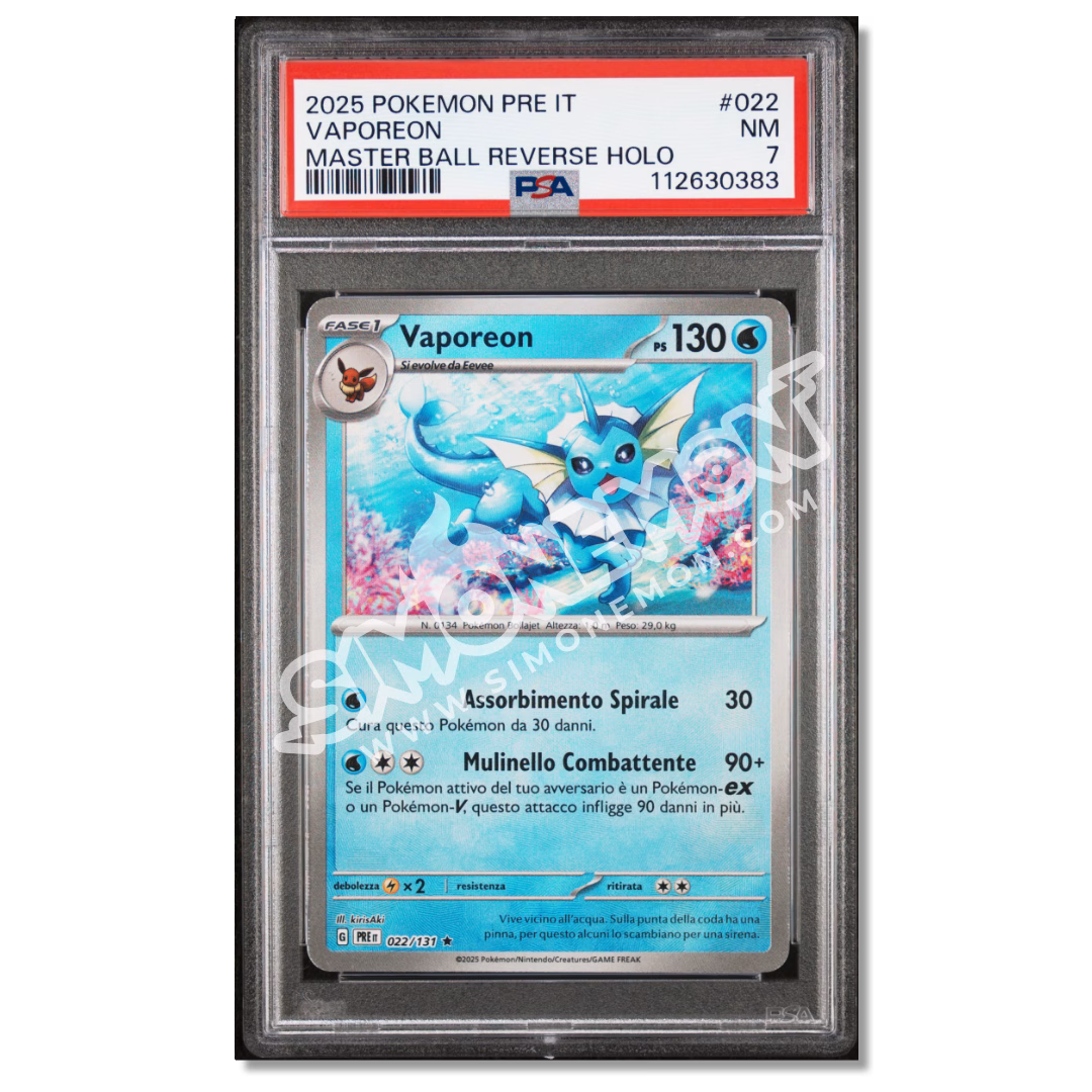 Vaporeon MASTERBALL - Evoluzioni Prismatiche PSA 7 (IT)