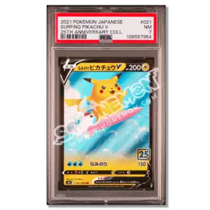 Surfing Pikachu V 21 25th Anniversary Collection PSA 7 (JP)