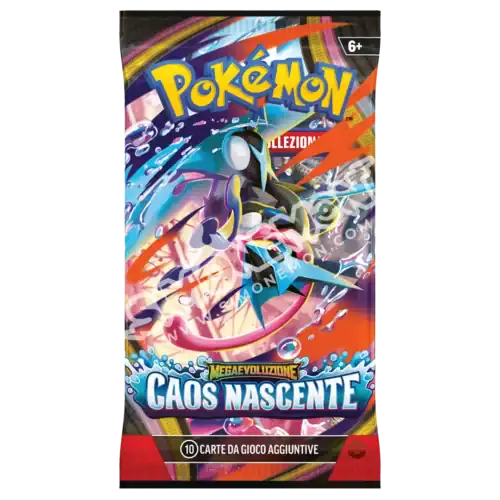 Bustina di carte Pokémon Caos Nascente, collezione Mega Evoluzioni, gioco di carte.