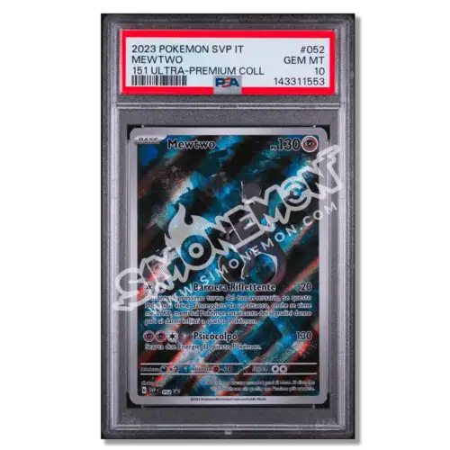 Carta Pokémon Mewtwo 2023 PSA 8, alta qualità, collezionismo.