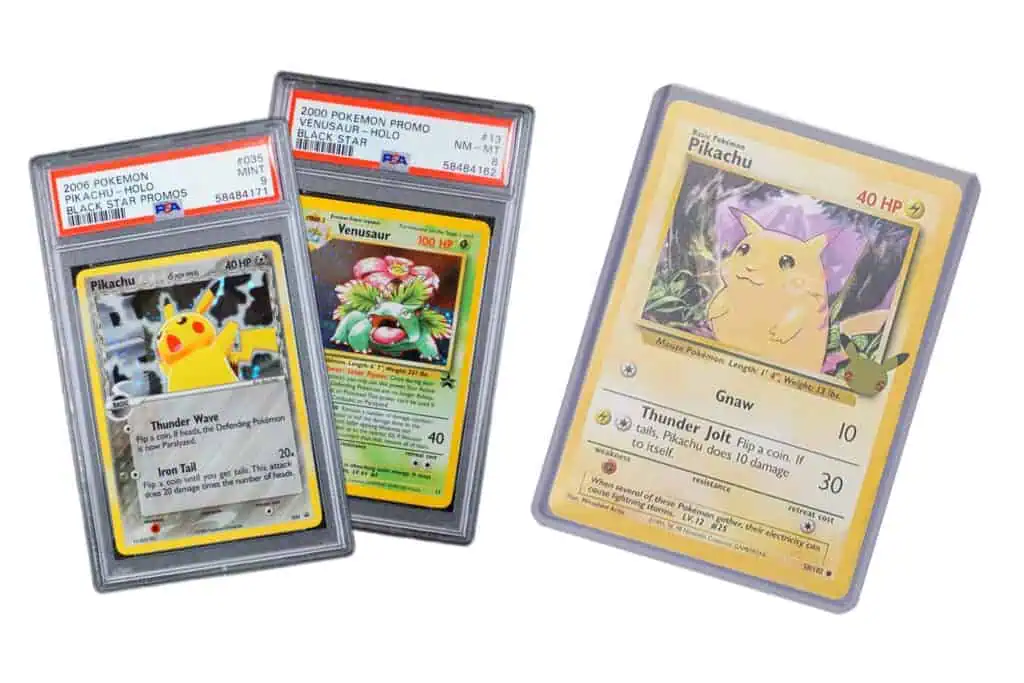 carte dei pokemon in top loader e box gradato psa