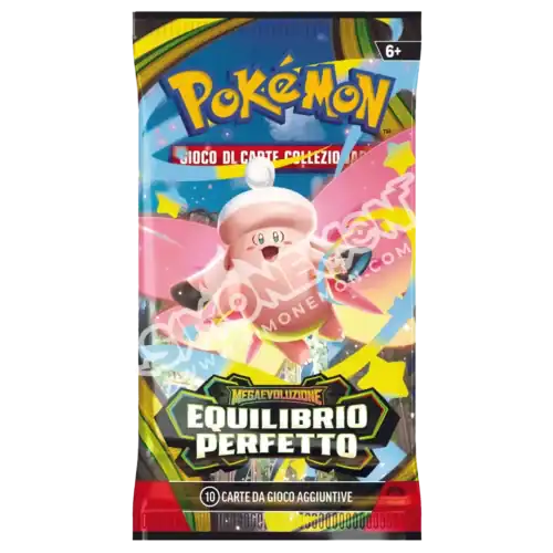 Bustina Pokémon con carte collezione Equilibrio Perfetto.