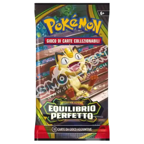 Bustina Pokémon Equilibrio Perfetto con carte collezionabili.