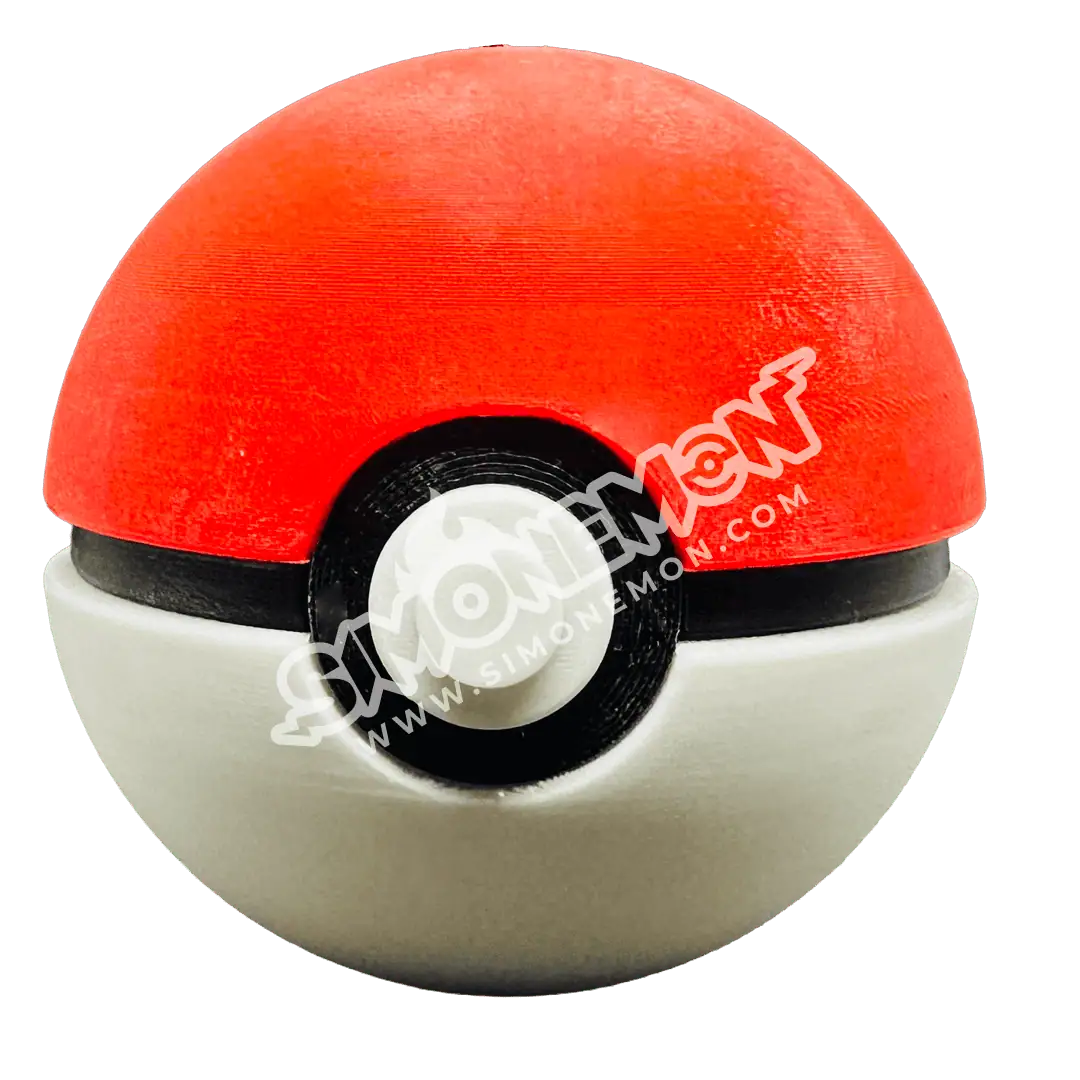 Iconica pallina Pokéball per giochi e collezionismo.