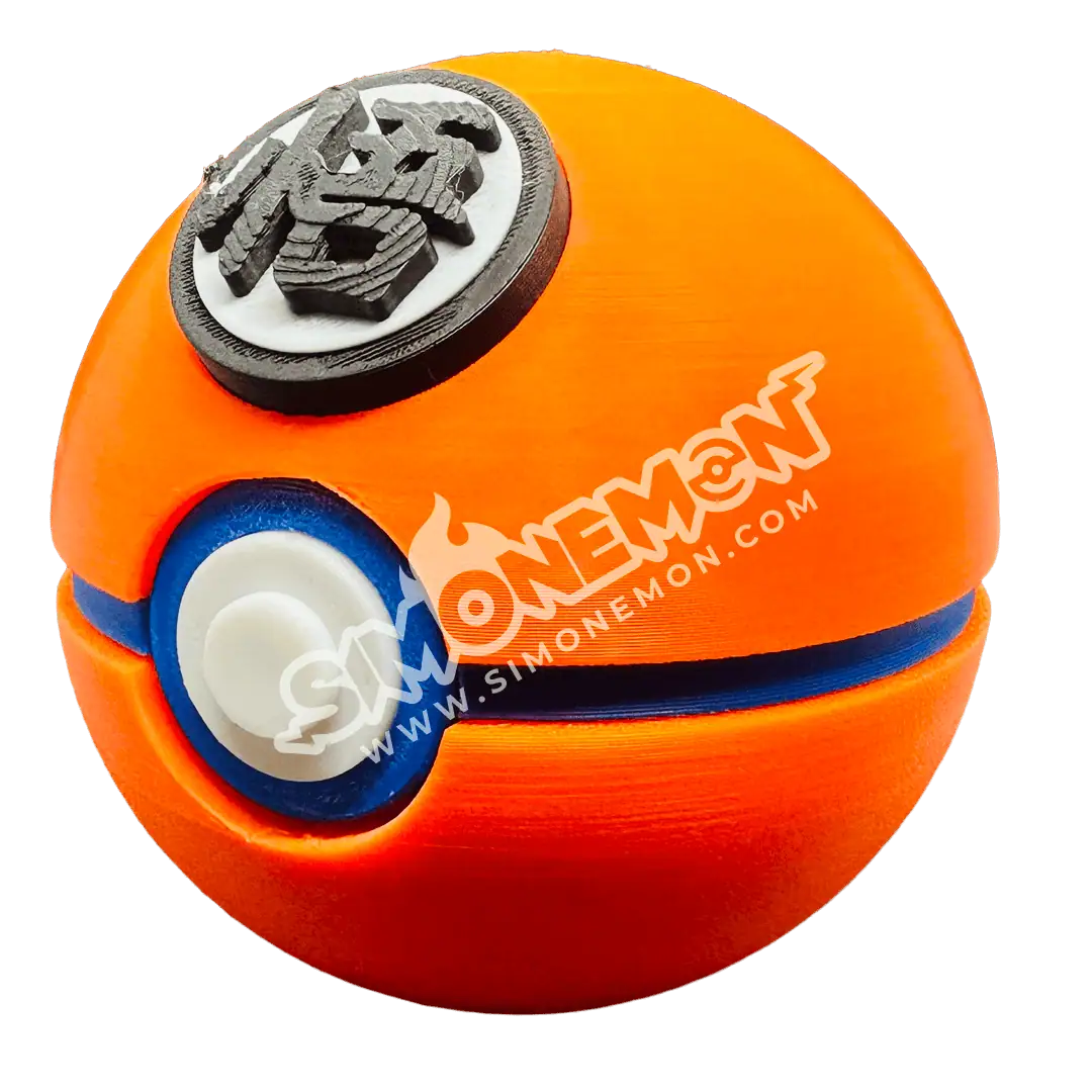 SimoneMon Pokémon-themed Poké Ball toy for collectors.