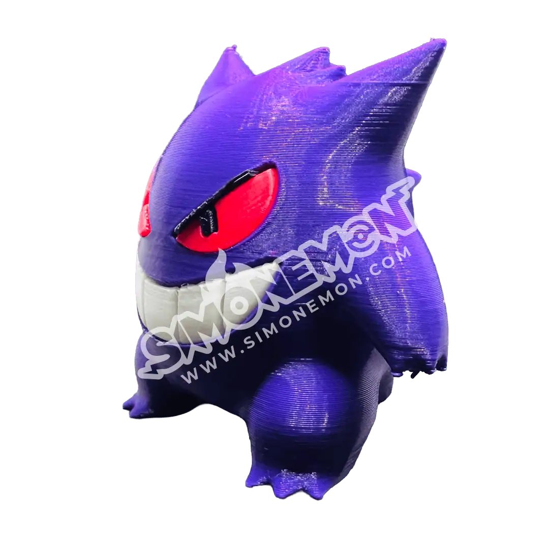 Palloncino di Gengar Pokémon con colori viola e occhi rossi.