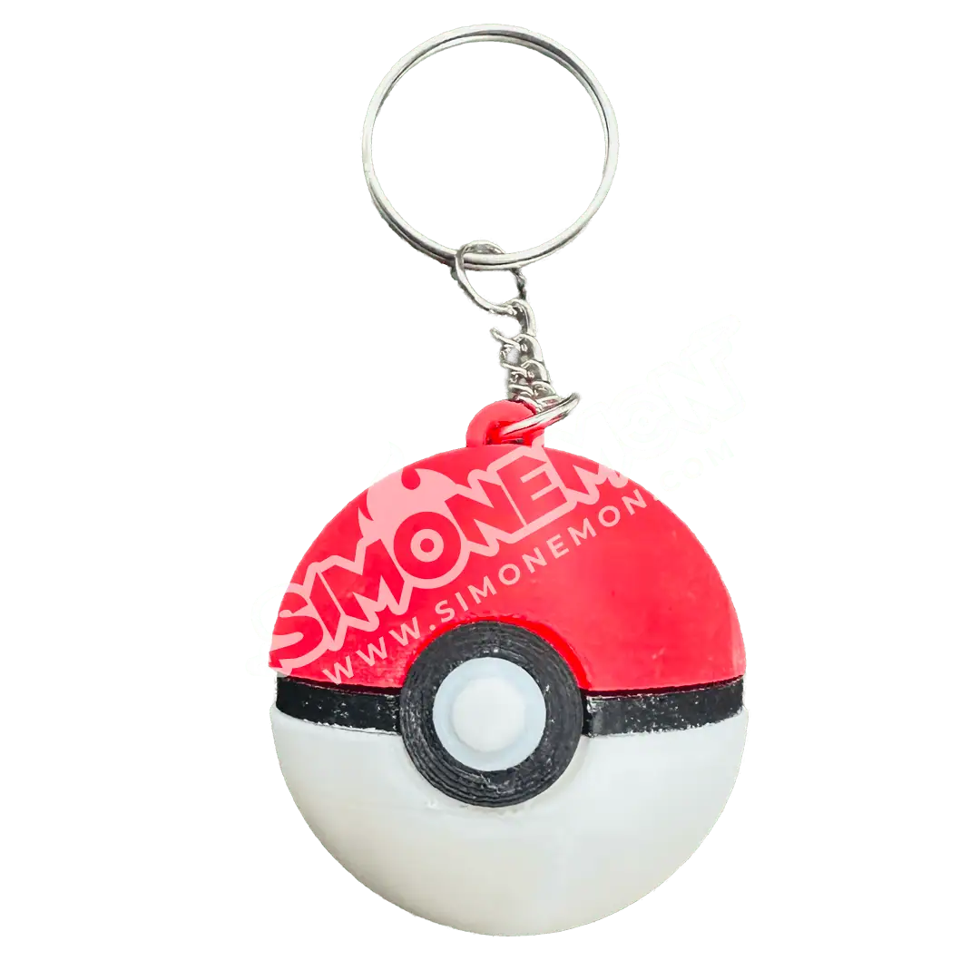 Portachiavi a forma di Poké Ball con logo Simonemon.