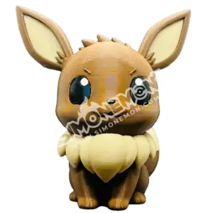 Statuetta Eevee Chibi 3D da 10 cm