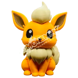 Statuetta Flareon Chibi 3D da 10 cm