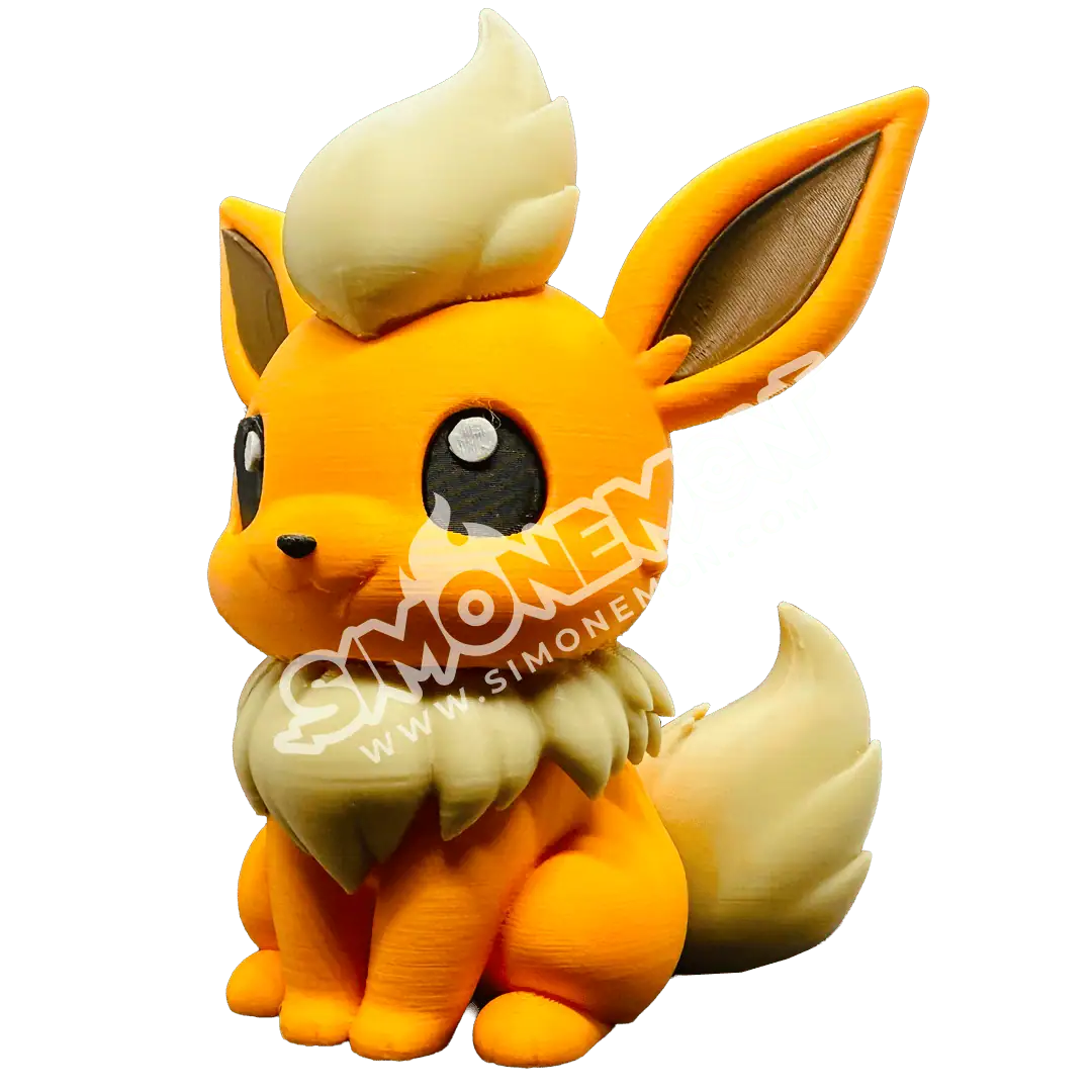 Eevee, figura di Pokémon con dettagli colorati e adorabili.