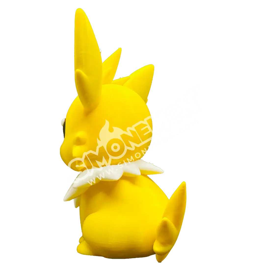Figura di Pikachu in stile SimoneMon, collezione di personaggi anime.