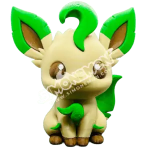 Statuetta Leafeon Chibi 3D da 10 cm