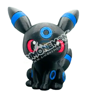 Statuetta Umbreon Shiny Chibi 3D da 10 cm
