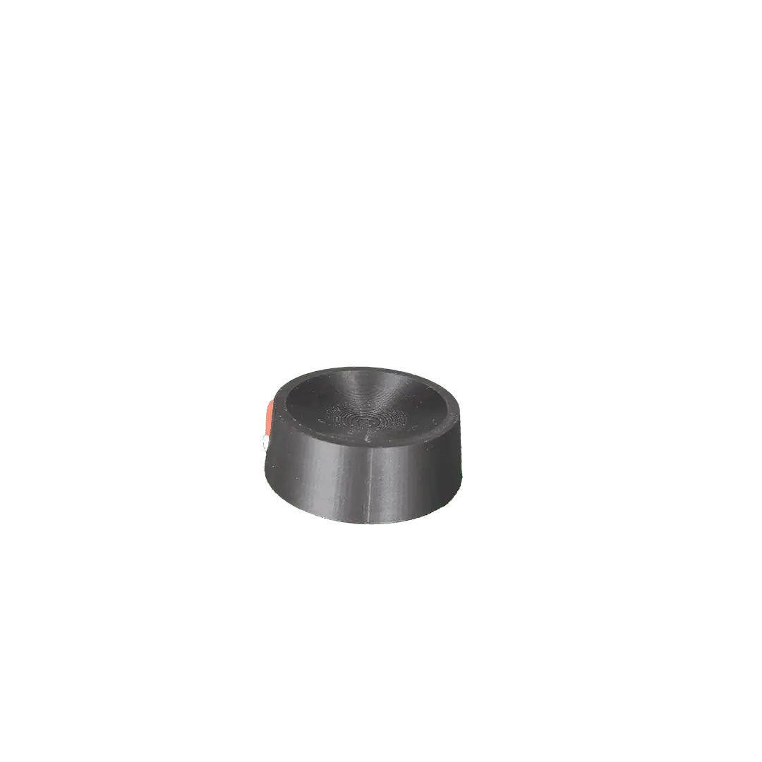Controllo volume audio nero con pulsante rosso simonemon.