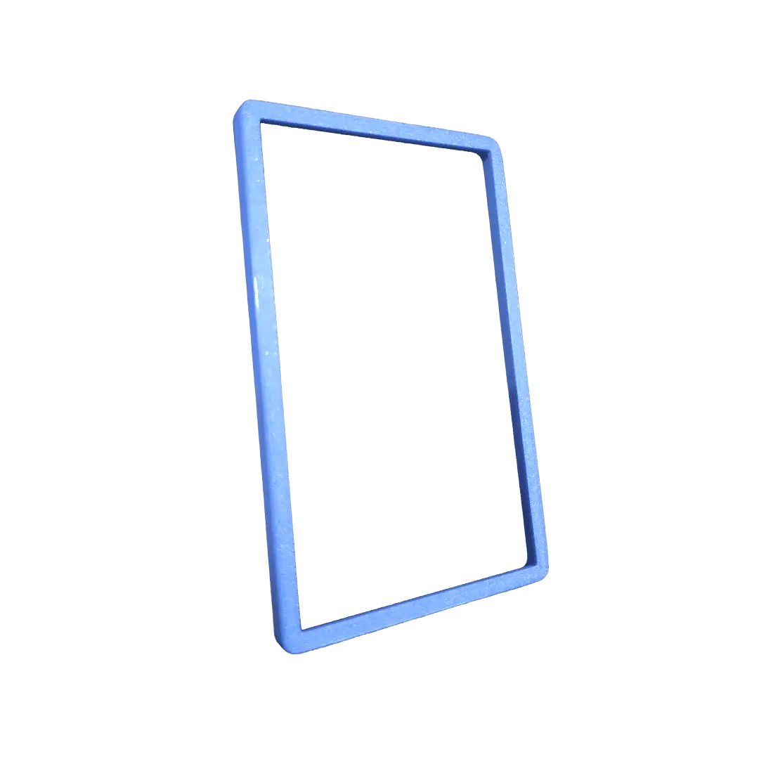Cornice luminosa blu per decorazioni di interni e eventi speciali.