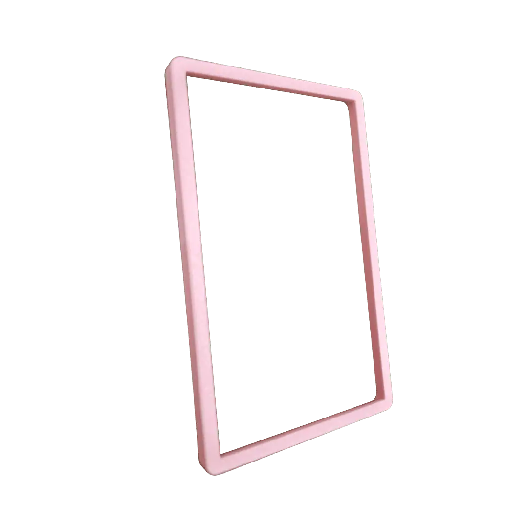 Cornice rosa in metallo per decorazioni moderne e creative.