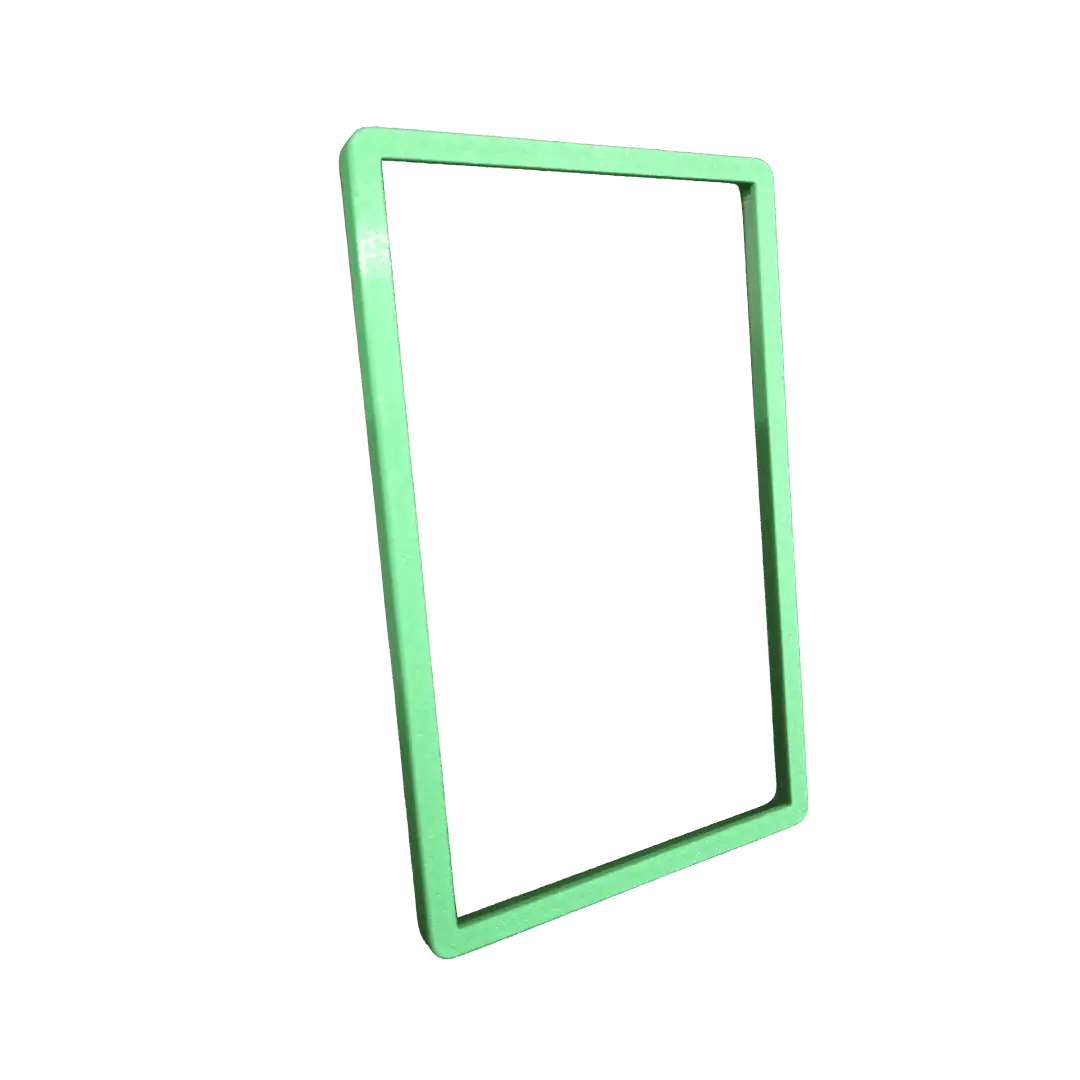 Cornice luminosa verde per decorazioni moderne e ambienti creativi.
