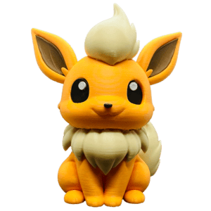 Statuetta Flareon Chibi 3D da 10 cm