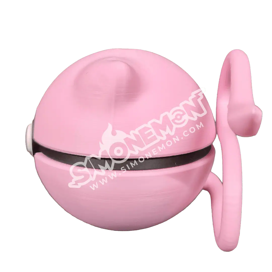 Gioco di puzzle a sfera rosa con manico e pulsante.