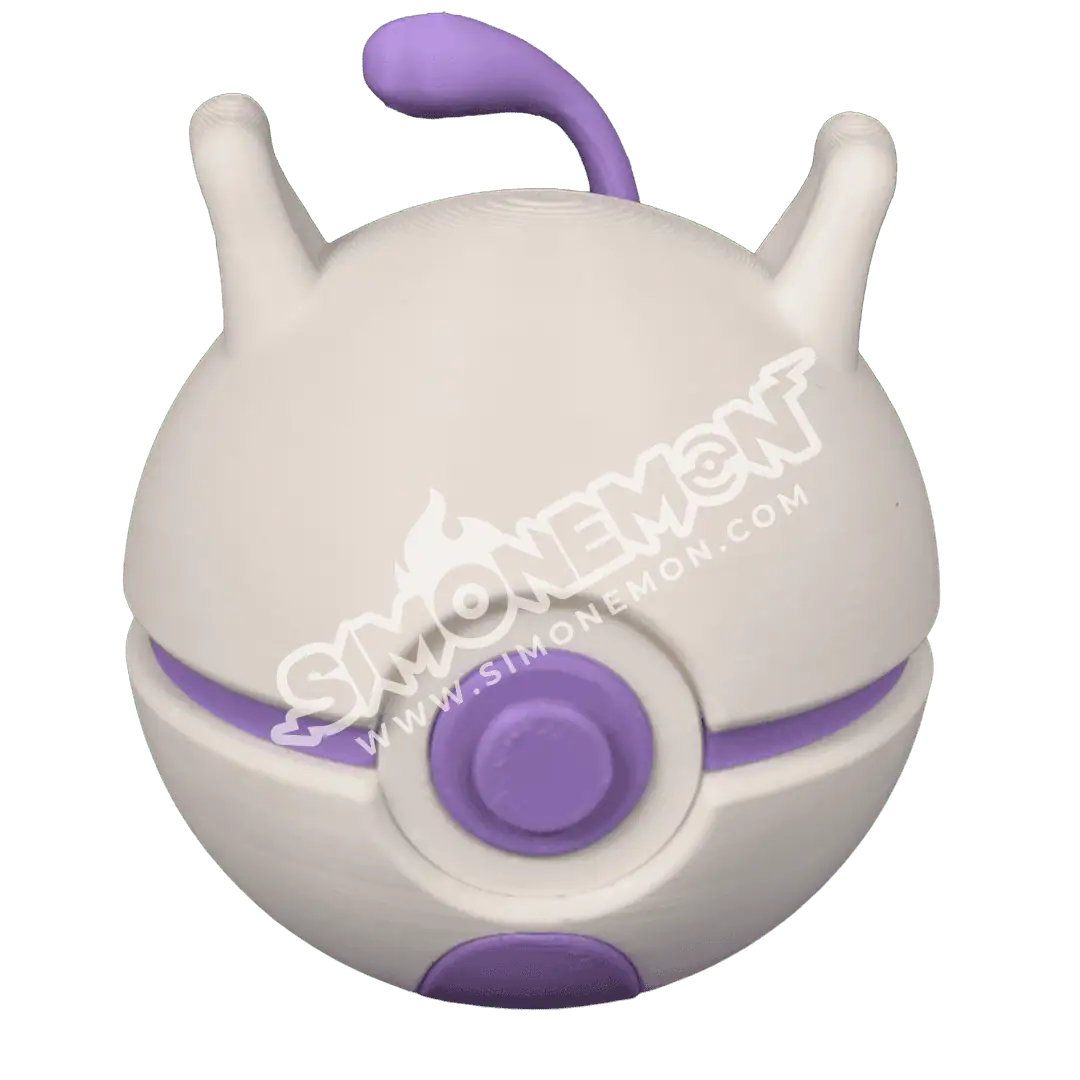 Poké Ball Pokémon in 3D con dettagli realistici e colori vivaci.