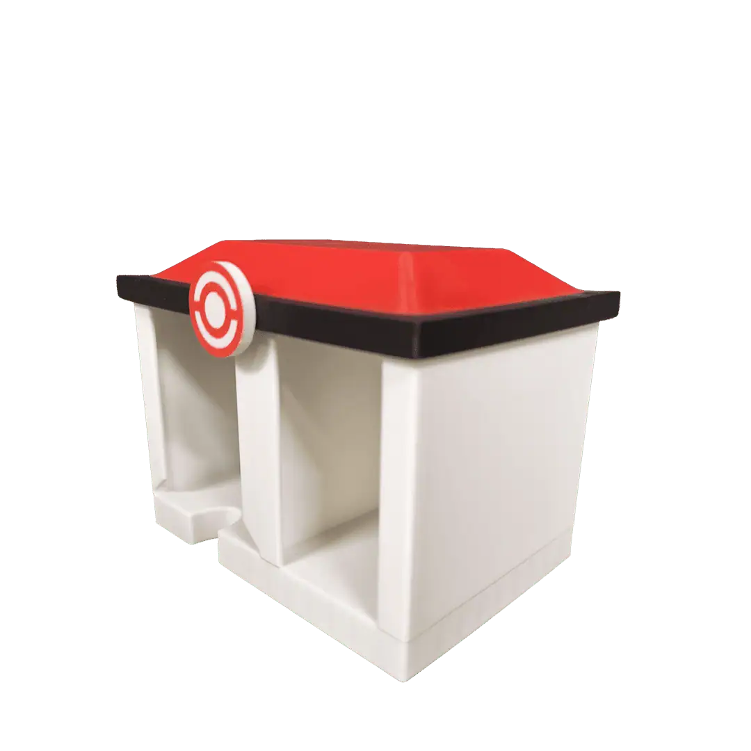 Console Nintendo Switch con logo Pokémon Rosso e Blu.