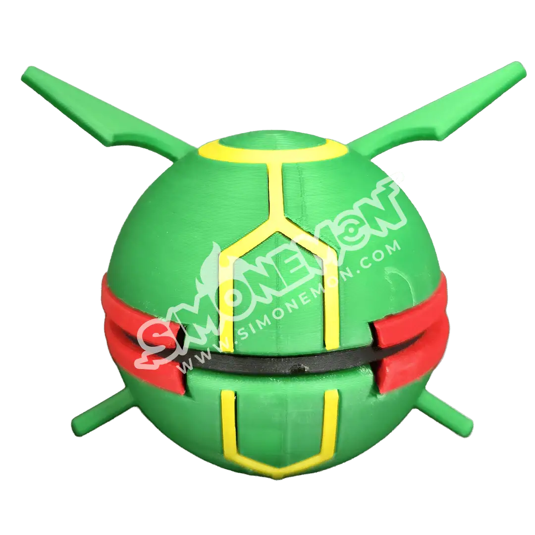 Insetto robotico verde con dettagli gialli e rossi, giocattolo per bambini.