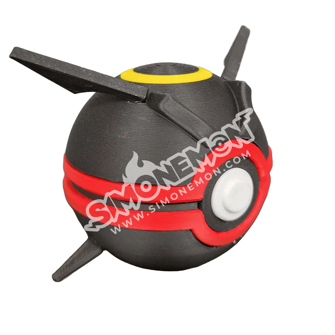 Dispositivo di allenamento Pokémon con pulsanti e leve colorate.