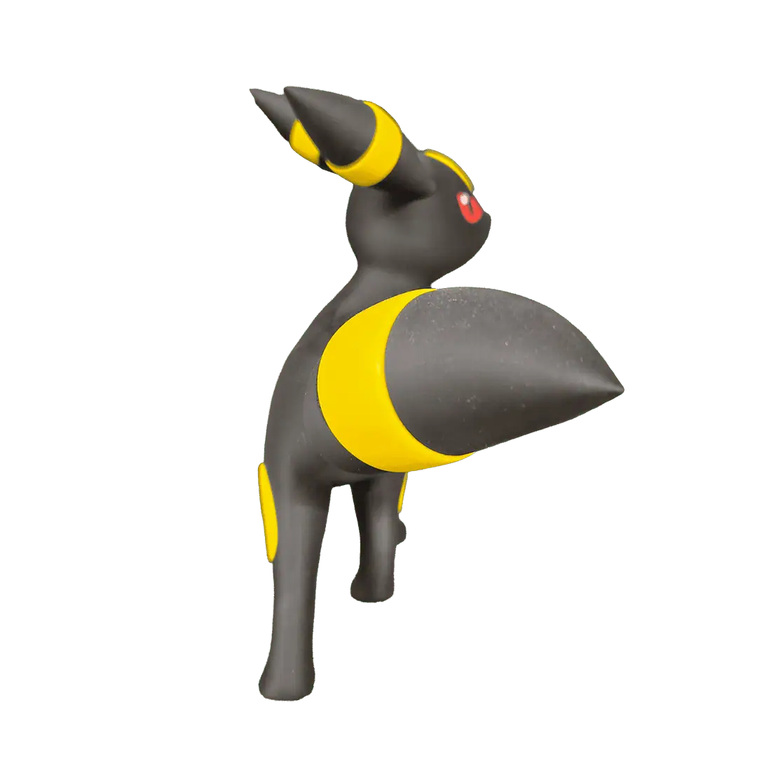 Figura di un Pokémon di tipo Buio e Coleottero, Pikachu con design nero e giallo.