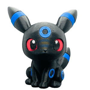 Statuetta Umbreon Shiny Chibi 3D da 10 cm